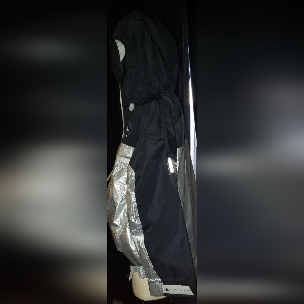 Adidas Stella McCartney black Silver windbreaker reflective Jacket - Picture 9 of 16